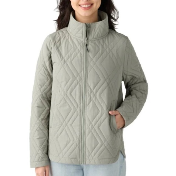 NWT Voyager Ladies' Quilted Lightweight Jacket Medium Light Green new - Picture 2 of 10